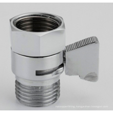 Chromed Mini Shut Off Valve And Flow Control Valve For Handheld Shower Head ,Shattaf Bidet Valve